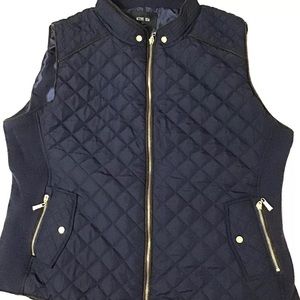 🌻 Active USA Quilted Blue Zip Up Vest 3XL